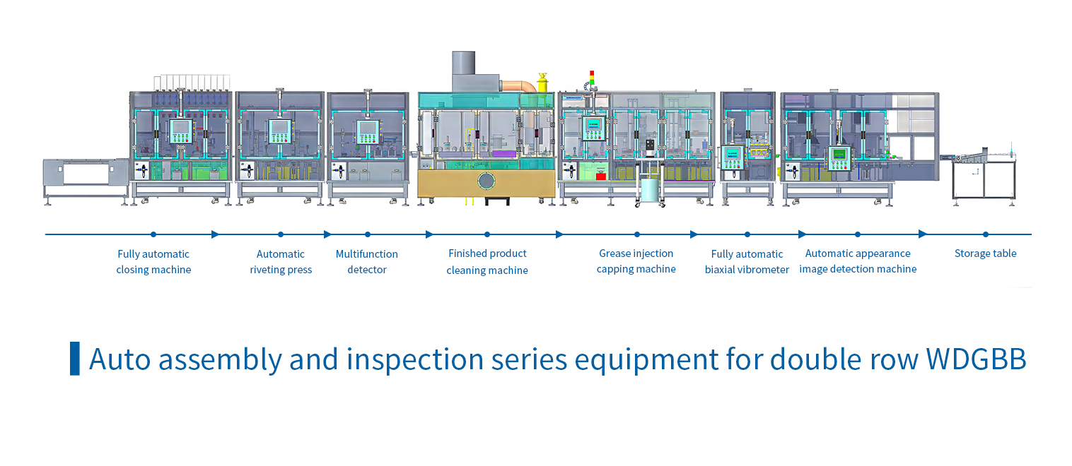 Auto assembly and inspection series equipment for double row WDGBB
